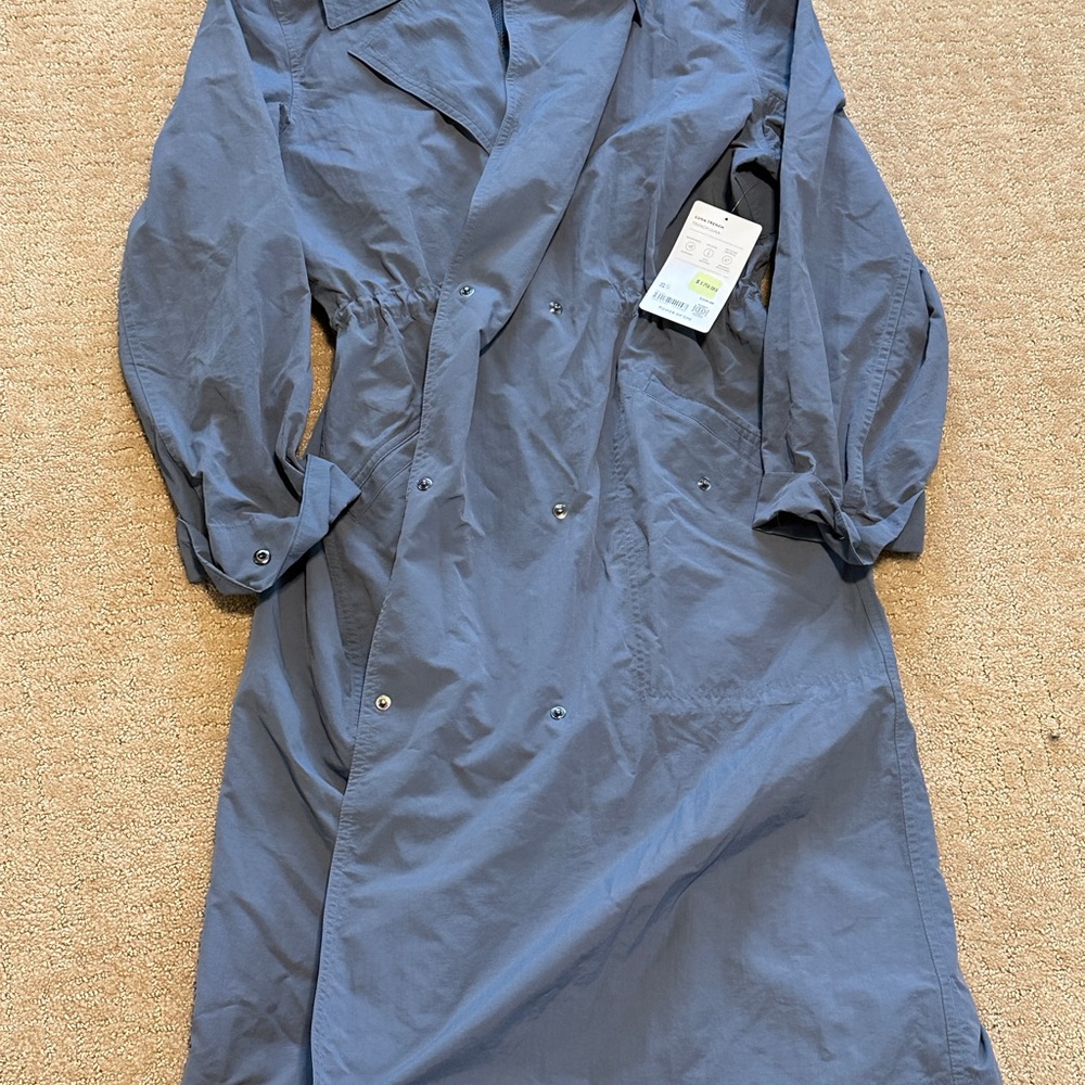 Athleta Luna trench in periwinkle/blue